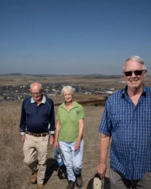 Wallan Environment Group members: Norbert Ryan, Cr Claudia James and Rod Eldridge.